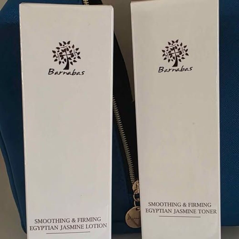Barnabas Beauty Duo- Egyptian Jasmine Lotion and Toner Set W/ Free luxury Travel